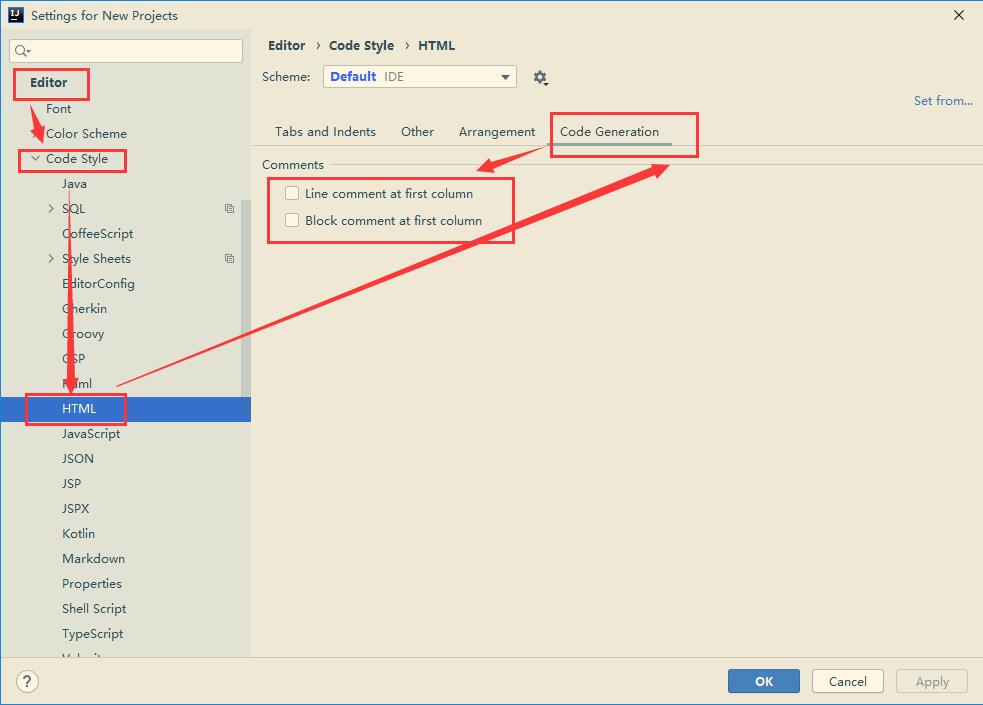 HTML/XML 注释前空格格式优化设置