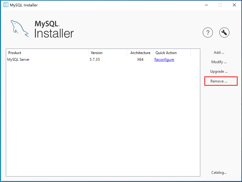 卸载 MySQL 组件
