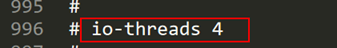 redis.conf 中的 io-threads 线程数配置