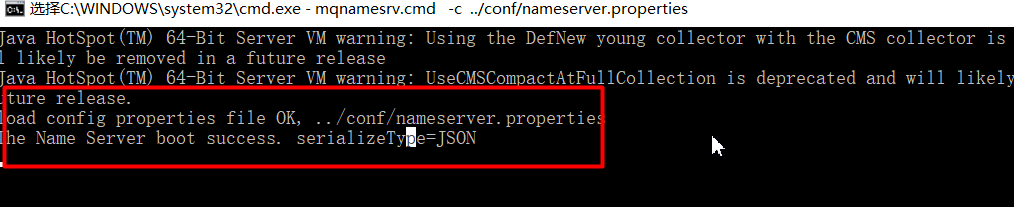 NameServer 启动成功