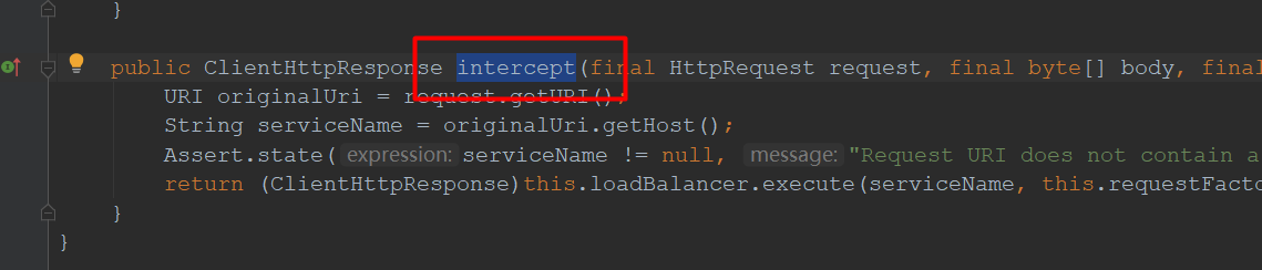LoadBalancerInterceptor 拦截逻辑